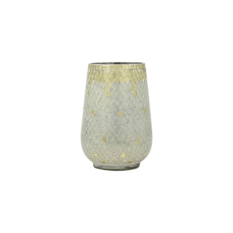 Vase - Garnet Mosaic Tumbler Vase - Gold