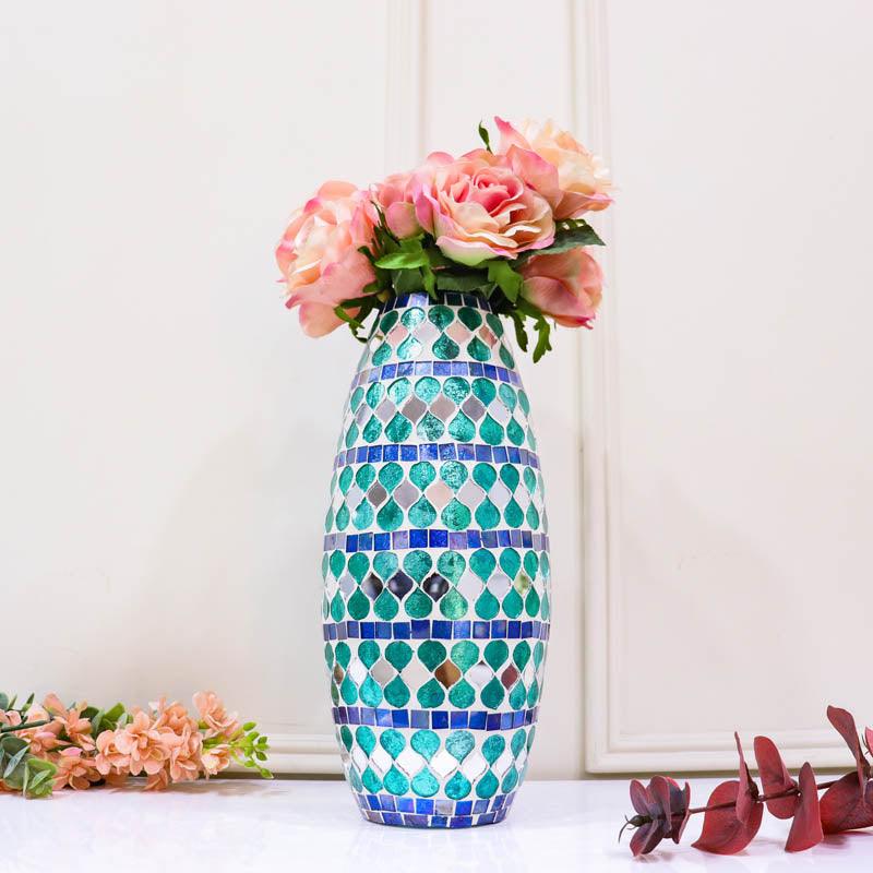 Buy Glimmer Mosaic Glass Vase Vase from Vaaree