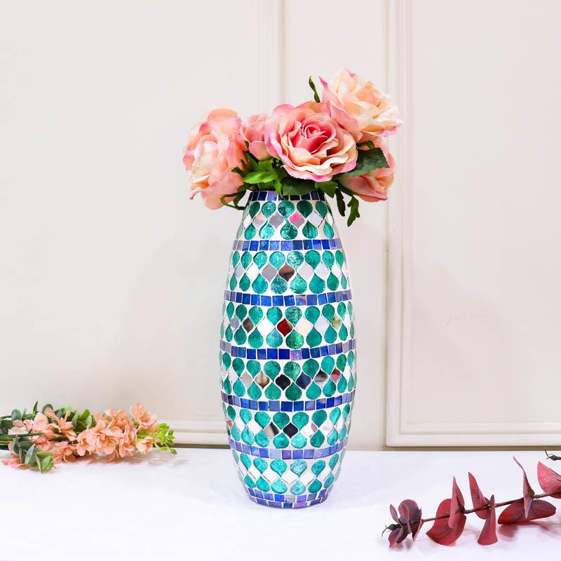 Buy Glimmer Mosaic Glass Vase Vase from Vaaree