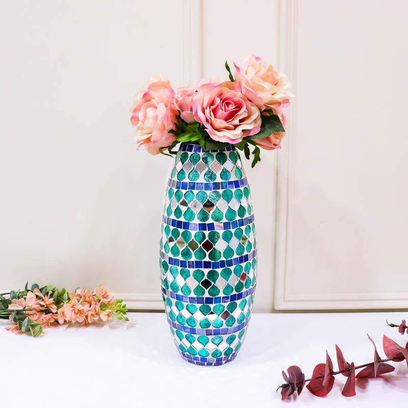 Buy Glimmer Mosaic Glass Vase Vase from Vaaree