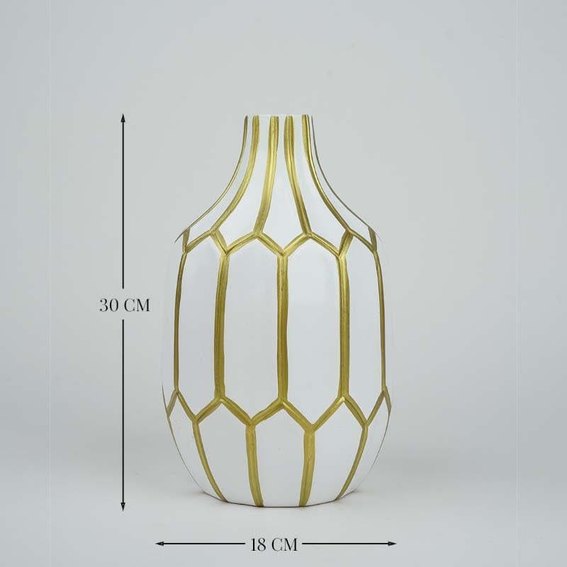 Buy Golden Grid Vase Vase from Vaaree