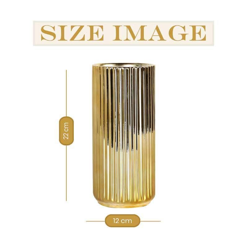 Buy Goldy Swirl Vase Vase from Vaaree