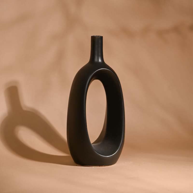 Buy Vase - Gunnen Vases (Black) - Set of Two at Vaaree online