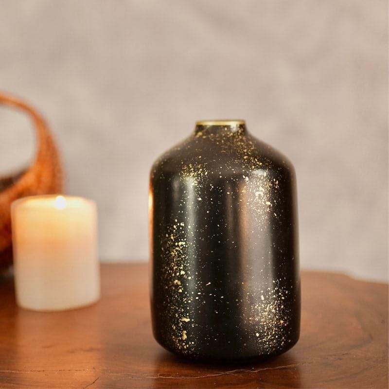 Buy Hela Bottle Vase - Black Vase from Vaaree