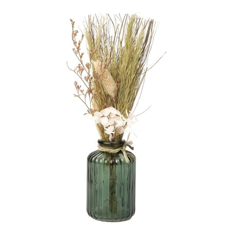 Buy Ivania Vase With Dry Flowers - Green Vase from Vaaree