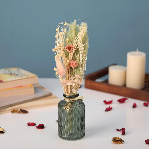 Vase - Ivania Vase With Dry Flowers - Pink