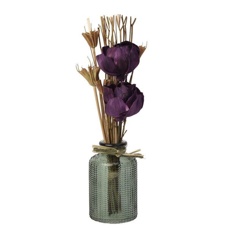 Buy Ivania Vase With Dry Flowers - Purple Vase from Vaaree