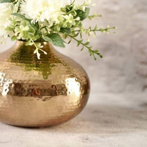 Buy Jemima Dune Metal Vase Vase from Vaaree