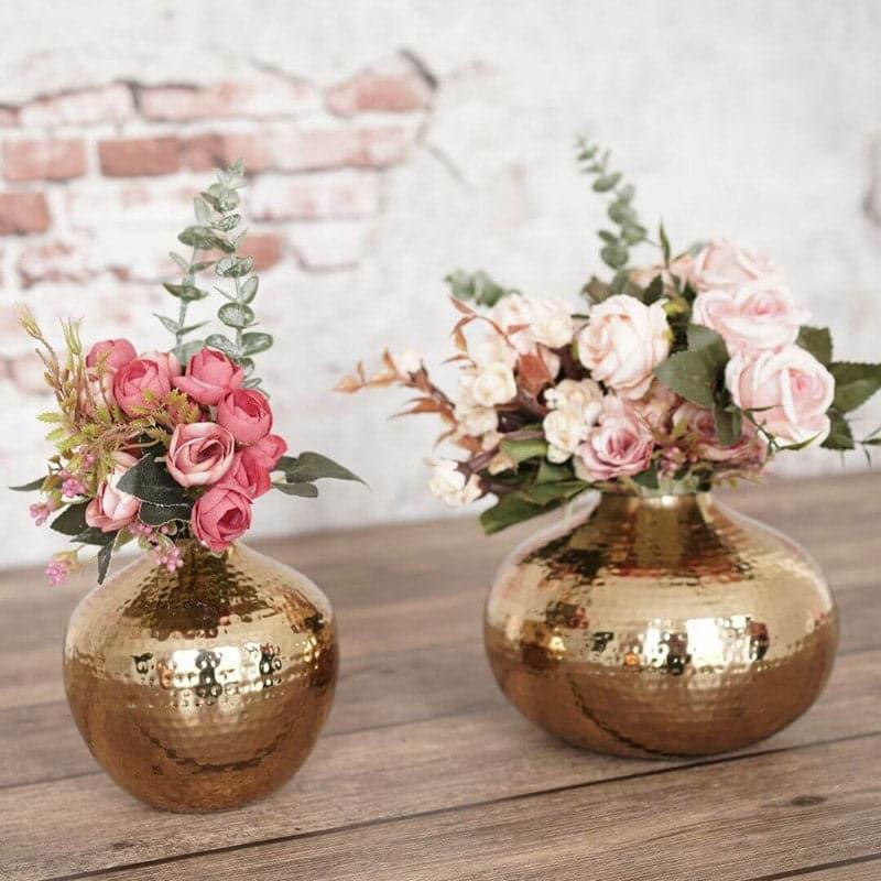 Buy Jemima Metal Vase - Set Of Two Vase from Vaaree