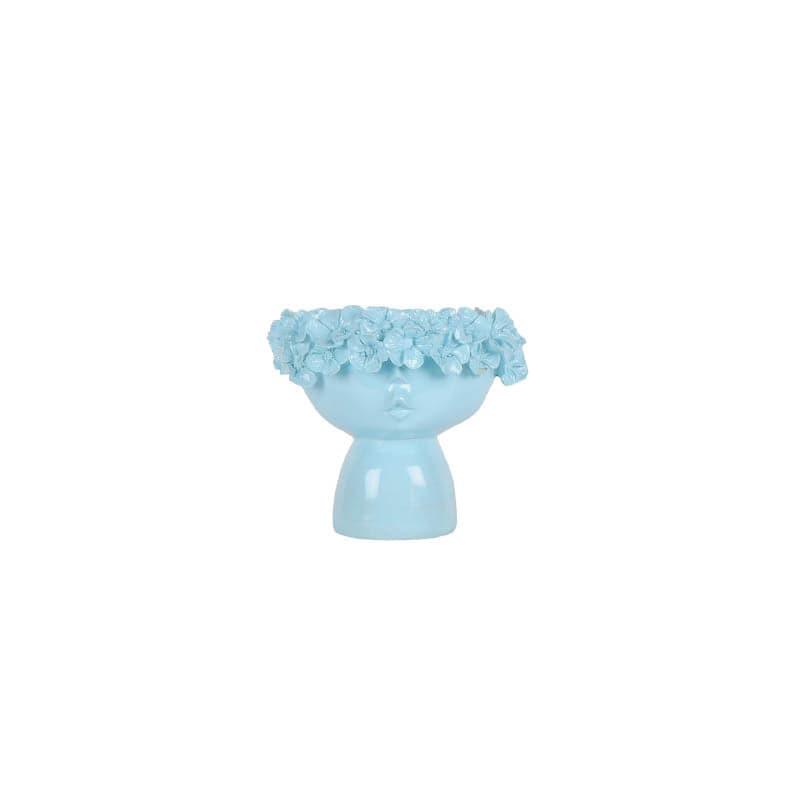 Buy Jimena Pout Face Vase (Blue) - Set Of Two Vase from Vaaree