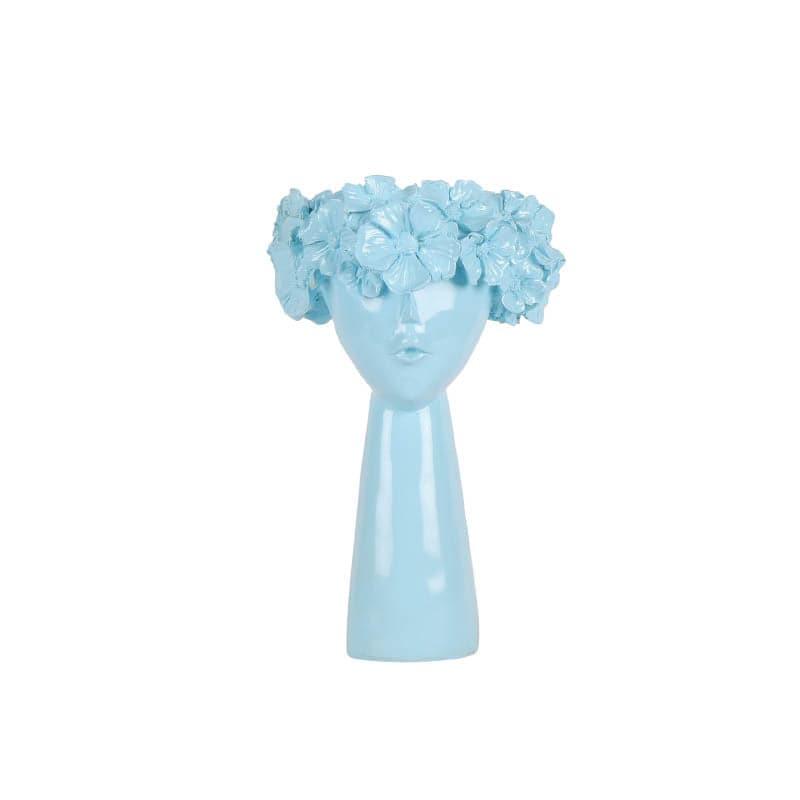 Vase - Jimena Pout Face Vase (Blue) - Set Of Two