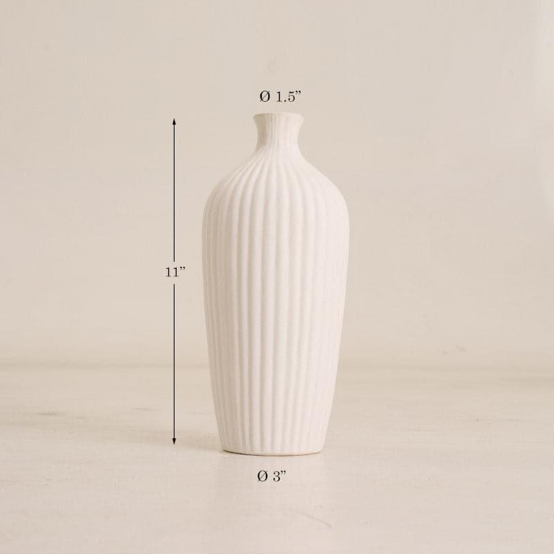 Buy Jude Jazz Vase - White Vase from Vaaree