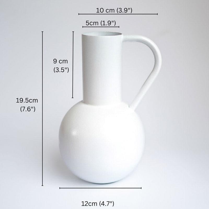 Vase - Jug Jolly Metal Vase - White