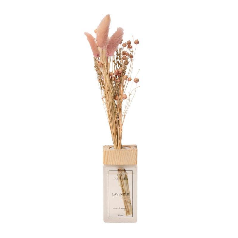 Buy Kalmia Vase With Dry Flowers - Dark Pink Vase from Vaaree