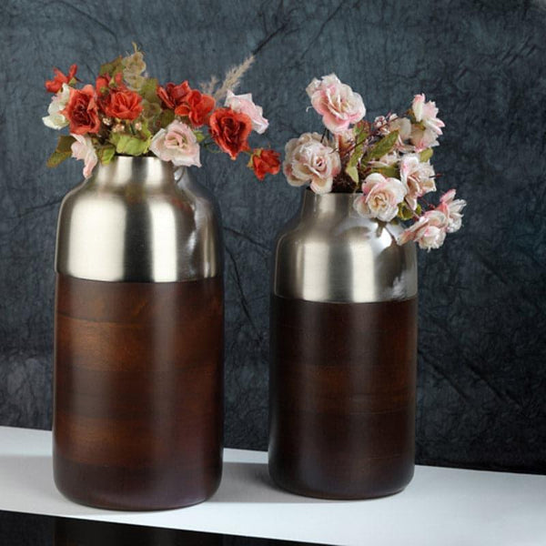 Buy Vase - Kayoko Aluminium Vase - Set Of Two at Vaaree online