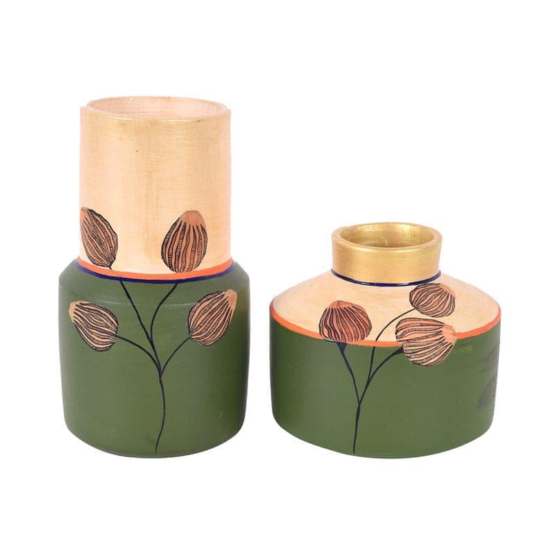 Buy Kripasana Tribal Terracotta Vase - Set Of Two Vase from Vaaree