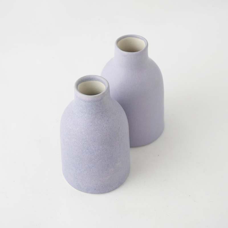 Buy Lavender Love Ceramic Vase - Set Of Two Vase from Vaaree