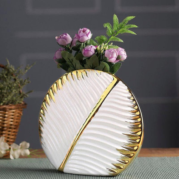 Buy Vase - Leaf Shaped White Vase at Vaaree online