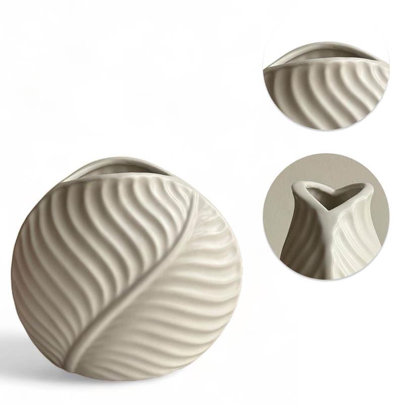 Buy Leafy Twist Ceramic Vase Vase from Vaaree