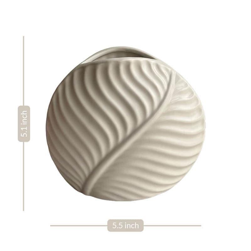 Buy Leafy Twist Ceramic Vase Vase from Vaaree