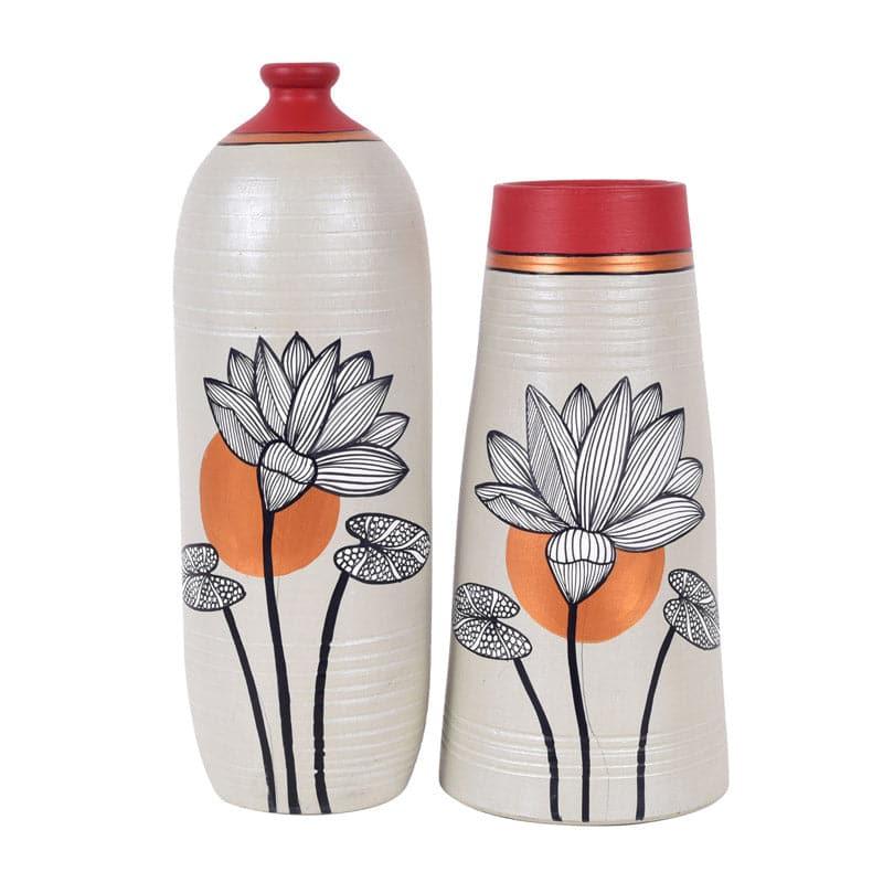 Vase - Lotus Cove Terracotta Vase - Set Of Two