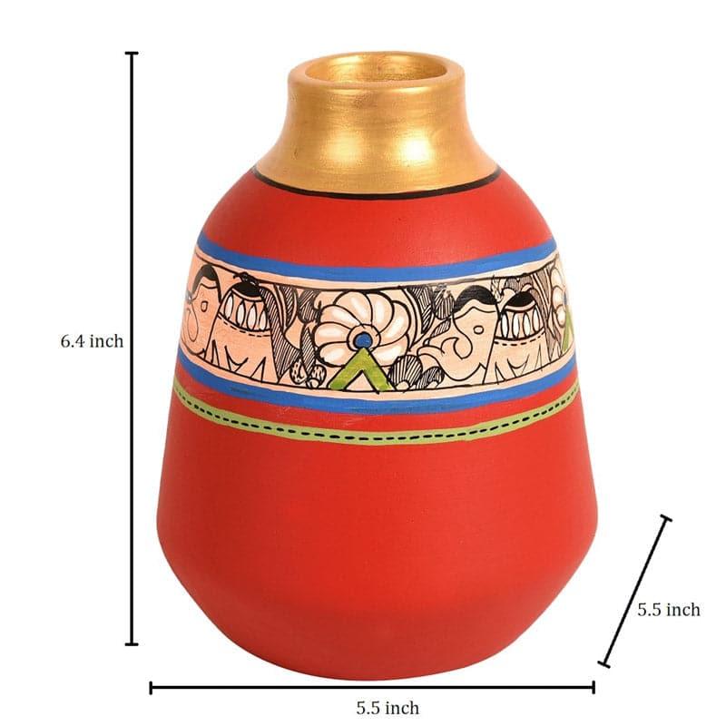 Buy Lumamba Tribal Terracotta Vase - Set Of Two Vase from Vaaree