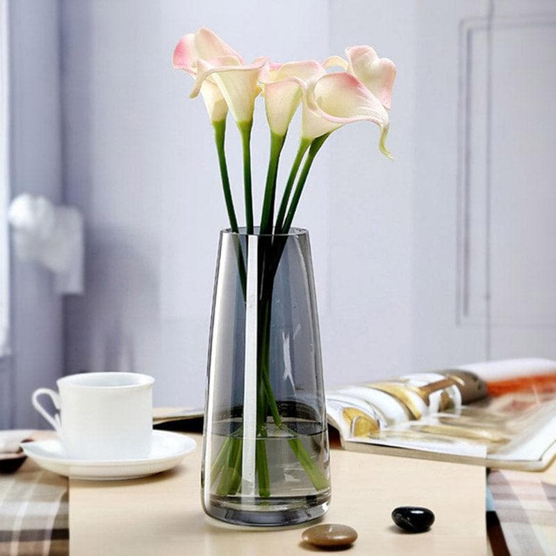 Buy Madge Glass Vase - Black Vase from Vaaree