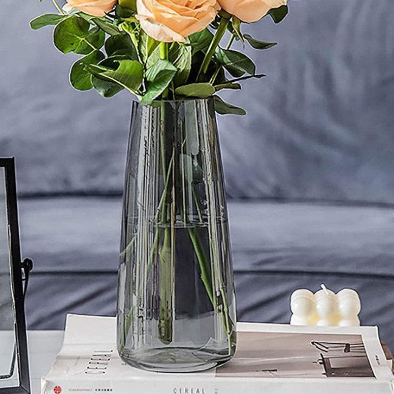 Buy Madge Glass Vase - Black Vase from Vaaree