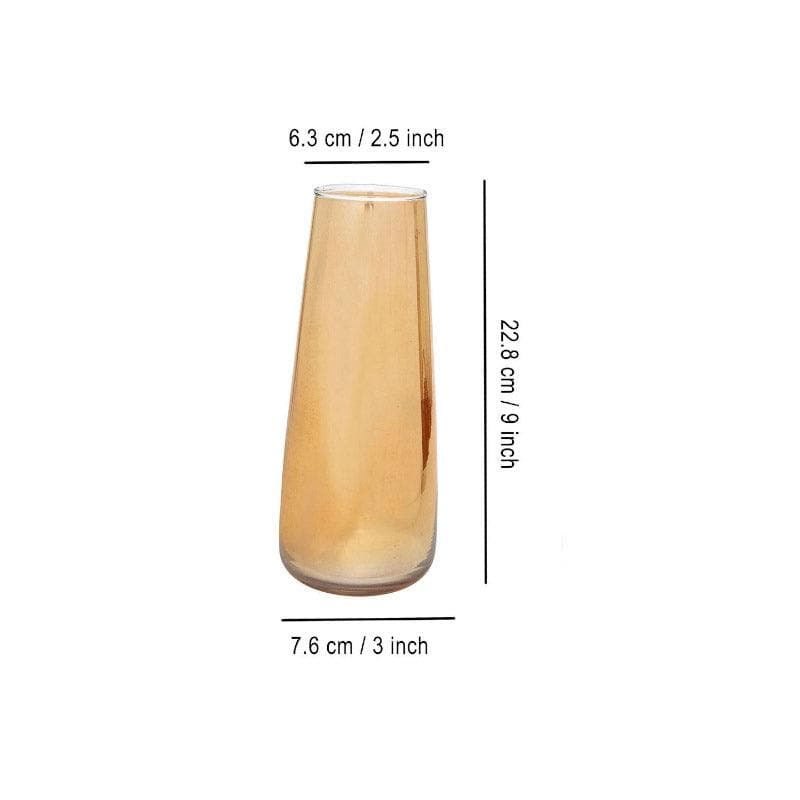 Buy Madge Glass Vase - Brown Vase from Vaaree