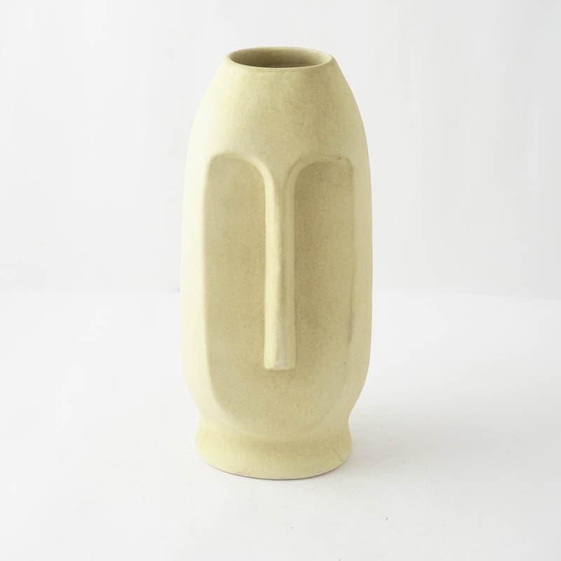 Buy Magna Face Vase - Beige Vase from Vaaree