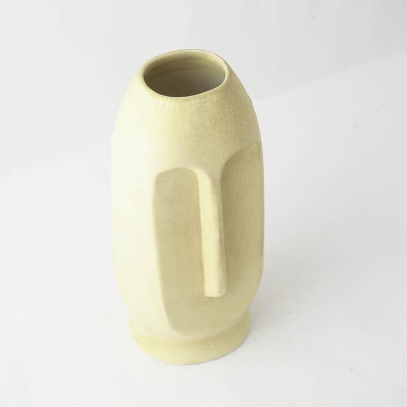 Buy Magna Face Vase - Beige Vase from Vaaree