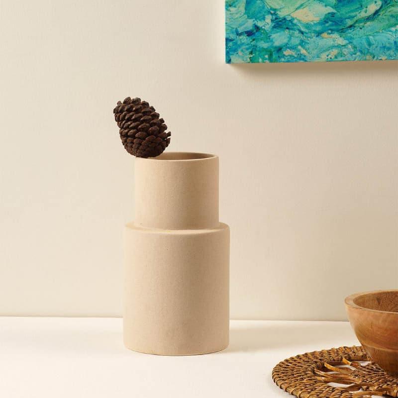 Buy Mika Vase - Beige Vase from Vaaree