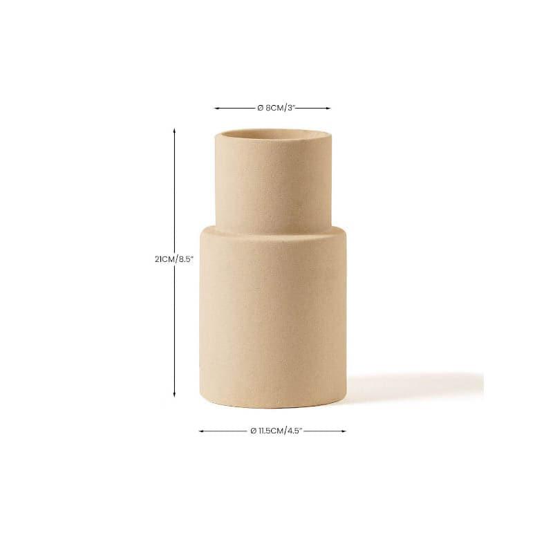 Buy Mika Vase - Beige Vase from Vaaree