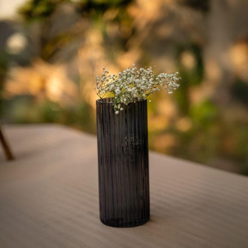 Buy Minoya Tall Vase - Charcoal Vase from Vaaree