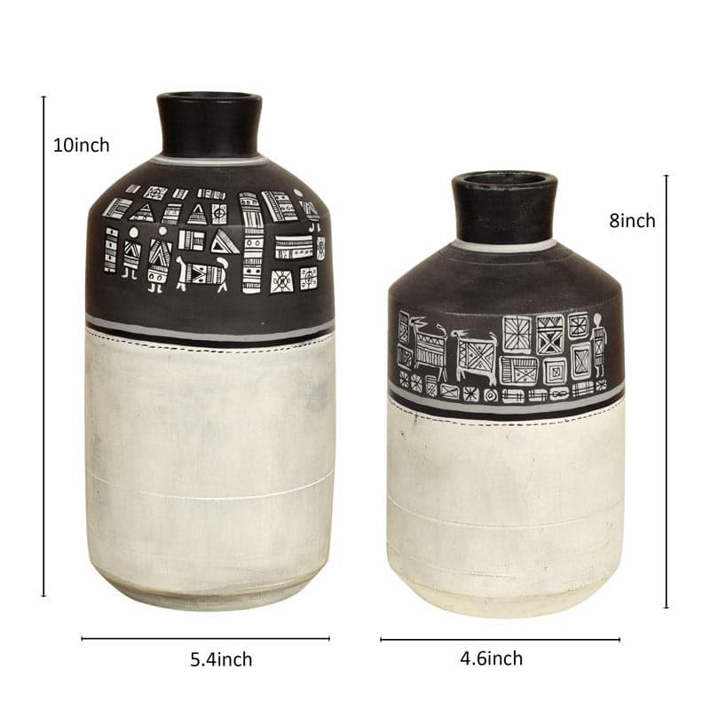 Buy Misa Terracotta Vase - Set Of Two Vase from Vaaree