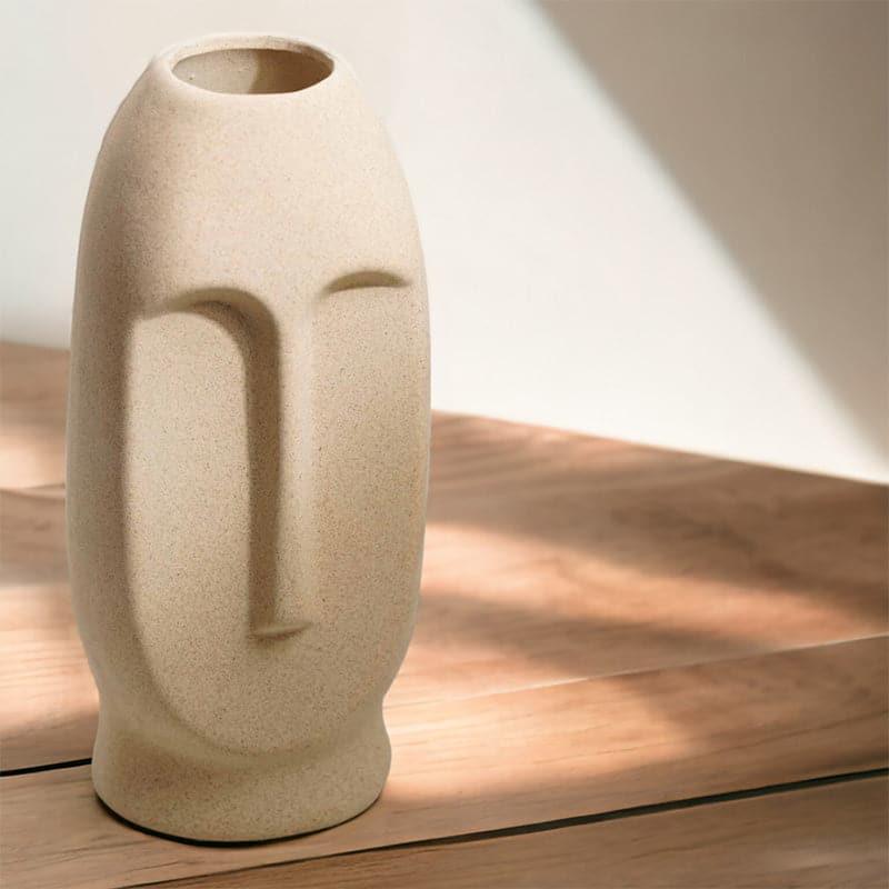 Buy Morrigan Vase - Beige Vase from Vaaree