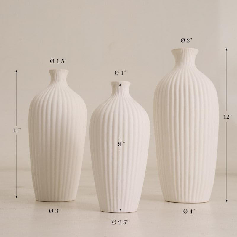 Vase - Nara Vase (White) - Set Of Three