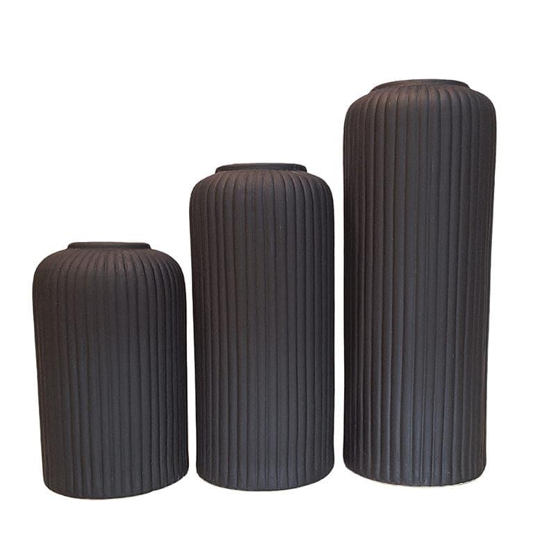 Vase - Pasha Ceramic Vase (Black) - Set Of Three