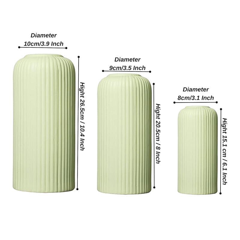 Vase - Pasha Ceramic Vase (Green) - Set Of Three