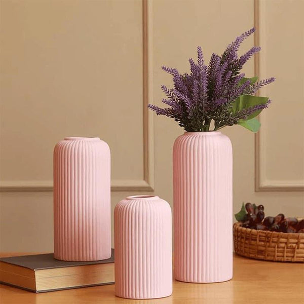 Vase - Pasha Ceramic Vase (Pink) - Set Of Three