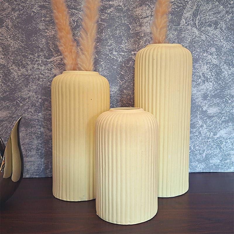 Vase - Pasha Ceramic Vase (Yellow) - Set Of Three