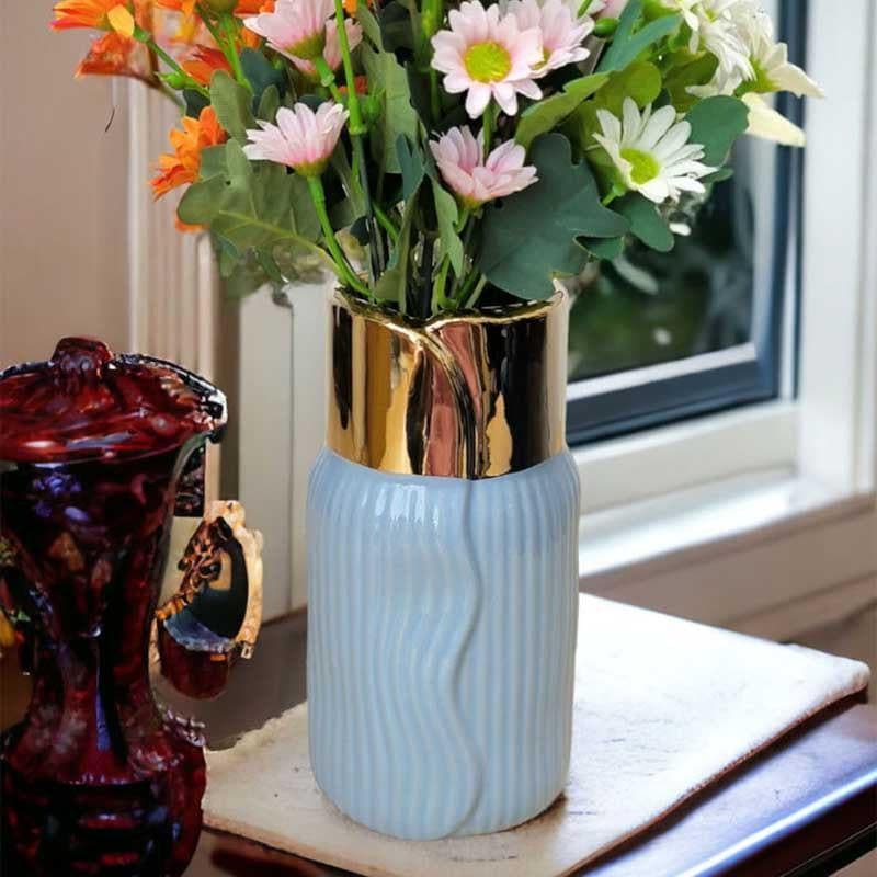 Buy Peculiar Pitcher Vase - Blue Vase from Vaaree