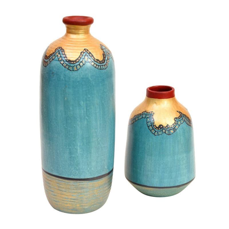 Buy Pickora Tribal Terracotta Vase - Set Of Two Vase from Vaaree