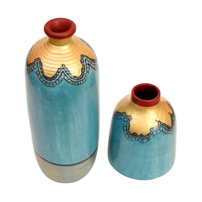 Buy Pickora Tribal Terracotta Vase - Set Of Two Vase from Vaaree