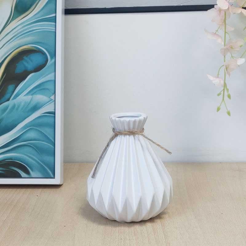 Vase - Playful Ceramic Vase - White