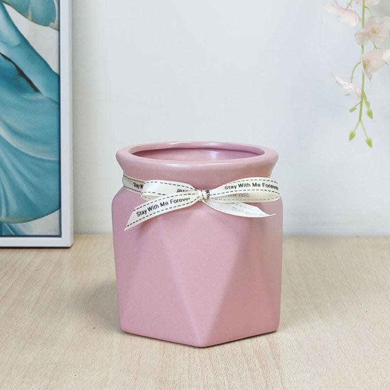 Buy Quirky Contours Vase - Pink Vase from Vaaree