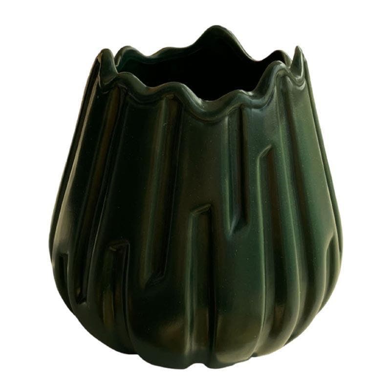 Buy Quirky Pottery Vase - Green Vase from Vaaree