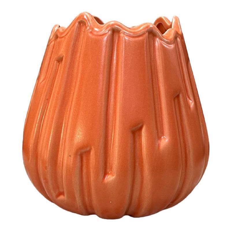 Buy Quirky Pottery Vase - Orange Vase from Vaaree