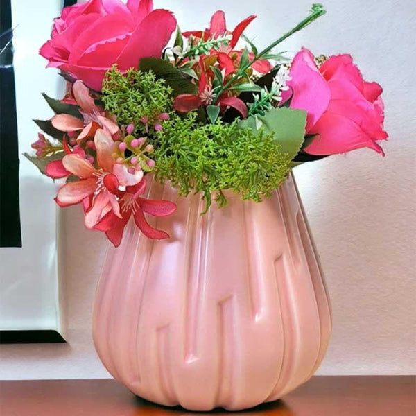 Vase - Quirky Pottery Vase - Pink