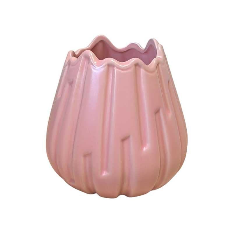 Buy Quirky Pottery Vase - Pink Vase from Vaaree